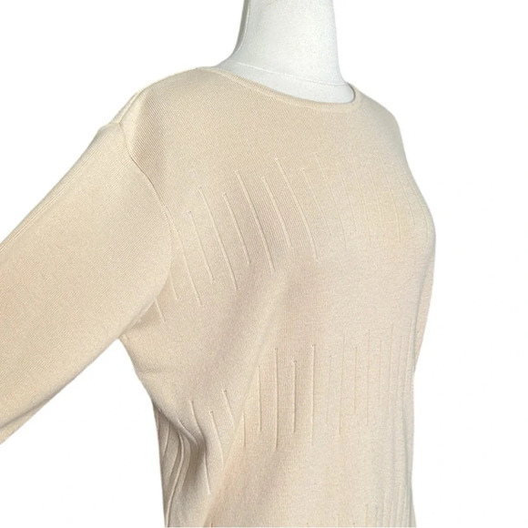 LECOMTE Sweater Italian Merino Wool Minimalist Classic Capsule Staple Size M - Picture 4 of 14
